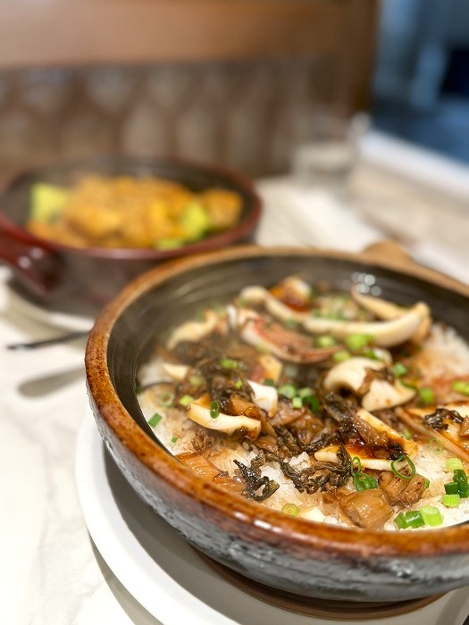 梅菜とイカの煲仔飯