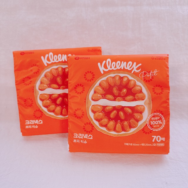 クリネックスのポケットティッシュ 薬菓パッケージ