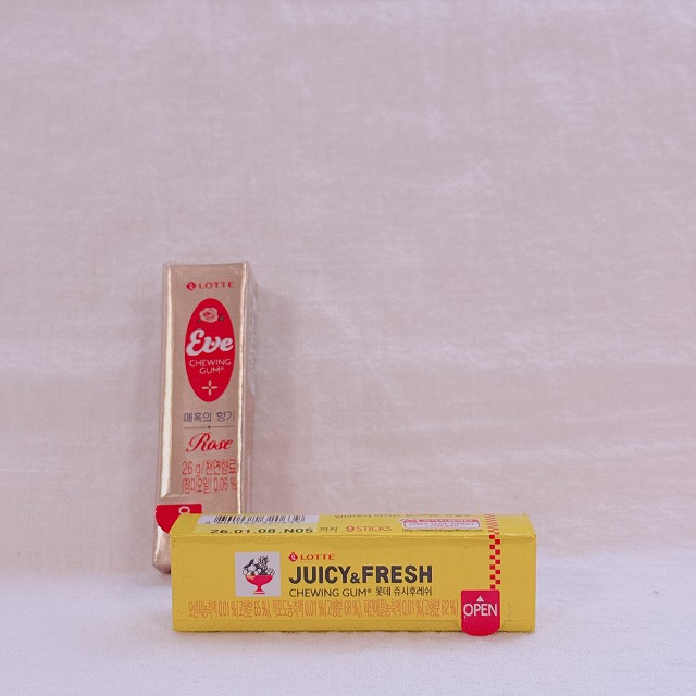 ロッテのガム、JUICY&FRESHとEve