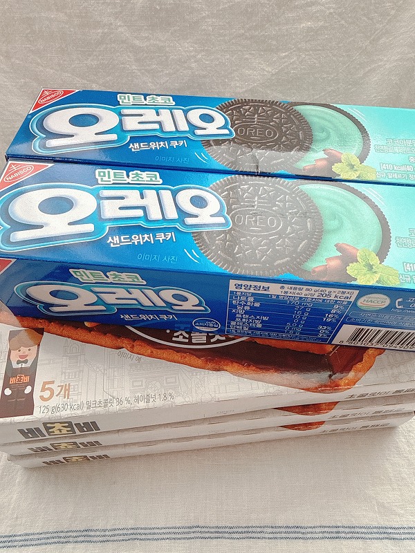 チョコミントオレオとビチョビ