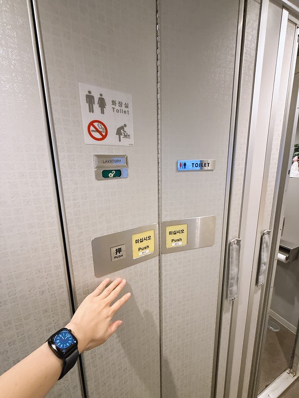 トイレが完全に機内のそれ