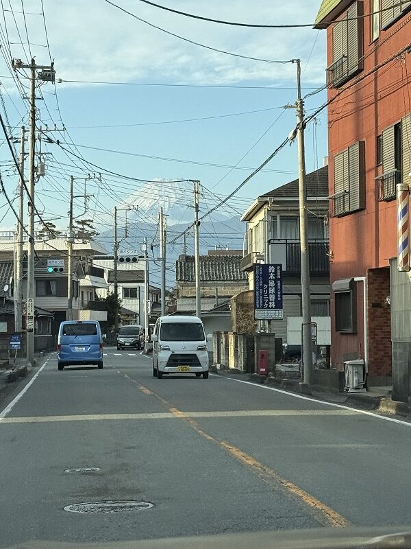 あちこちから富士山が見える