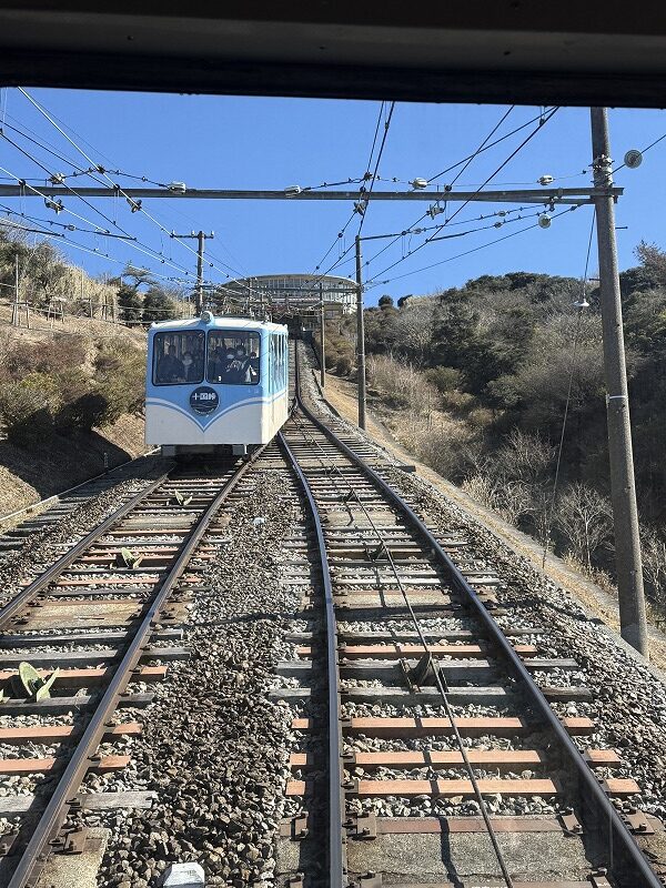 ケーブルカーは15分おき３分