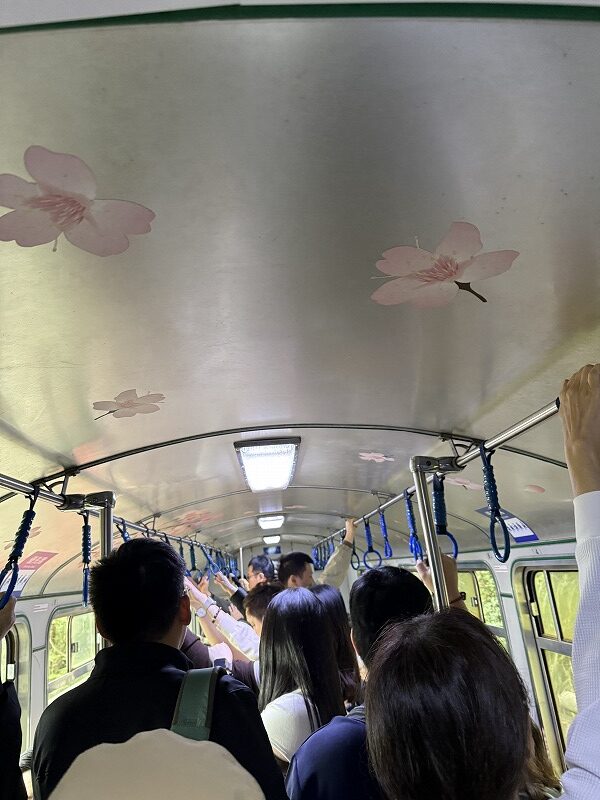 ぎゅうぎゅうの阿里山森林鉄道