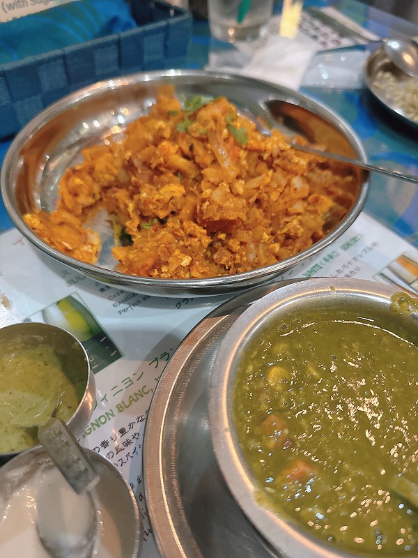 ほうれん草カレーなど