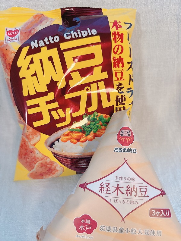 納豆チップルと経木納豆