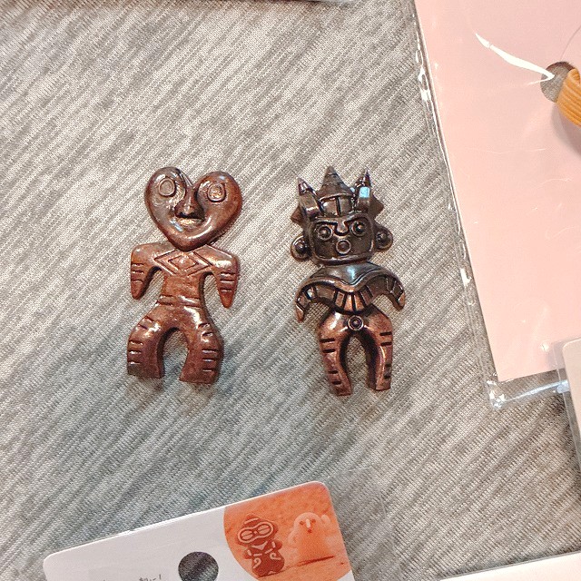 ハート形土偶とみみずく土偶の箸置き