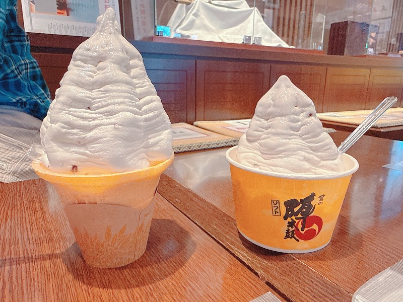 城彩苑の陣太鼓ソフトクリーム