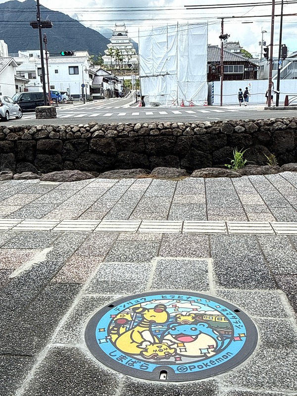 ポケふたの向こうに島原城